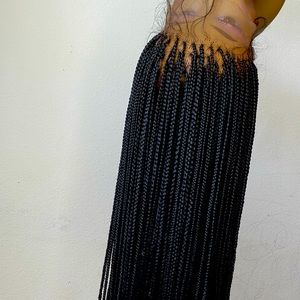 Handcrafted extra small Knotless Braids Full lace wig
38”